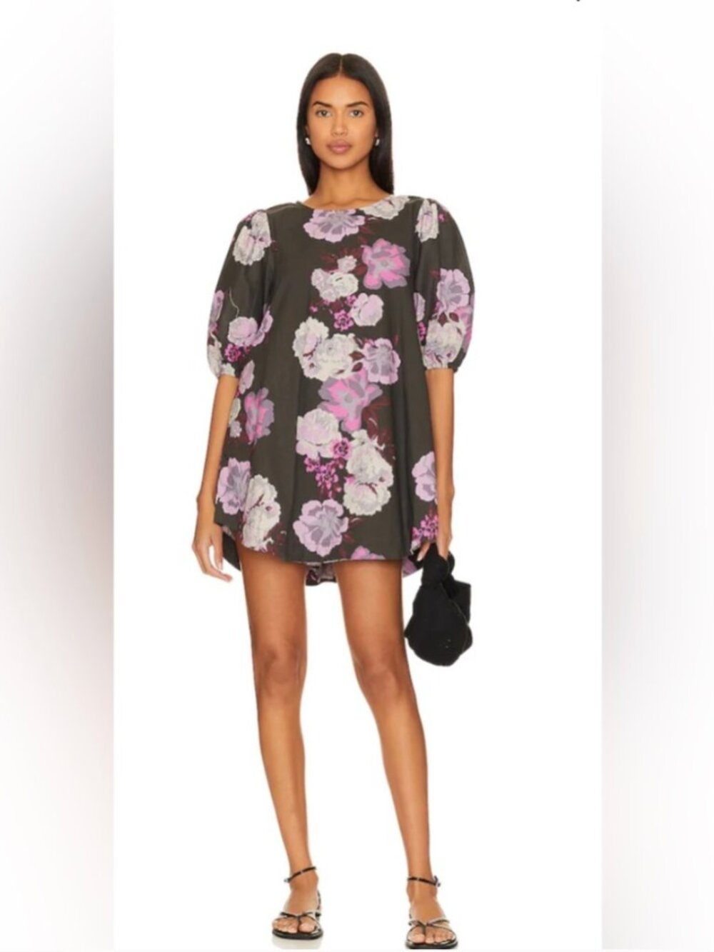 Free People Maye Poplin Tunic Midnight Combo